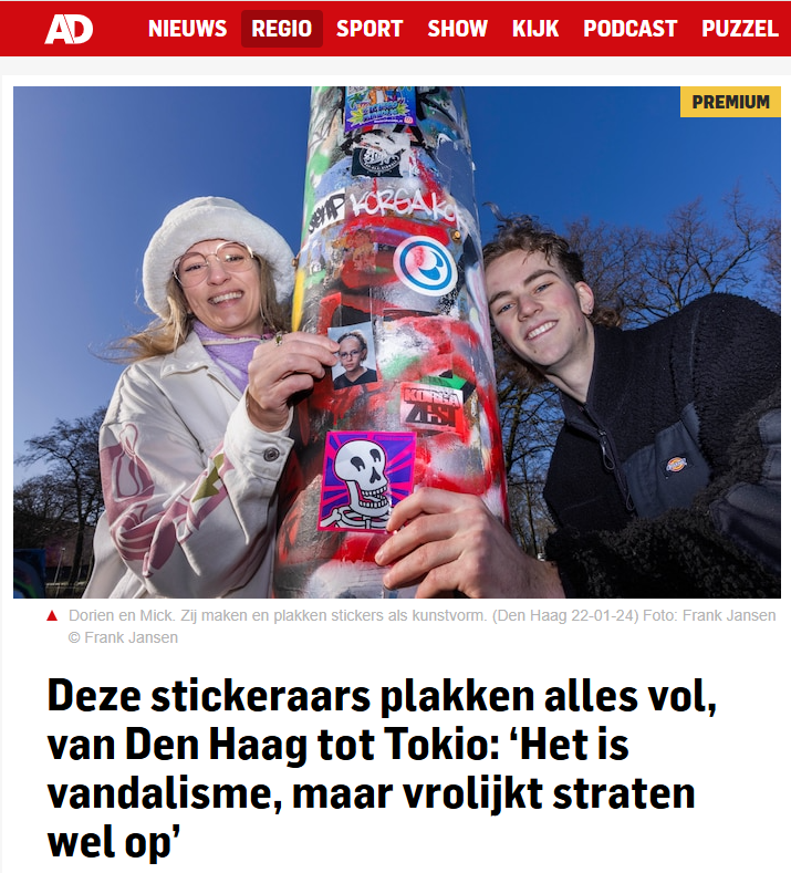 Sticker Art in The Hague AD online